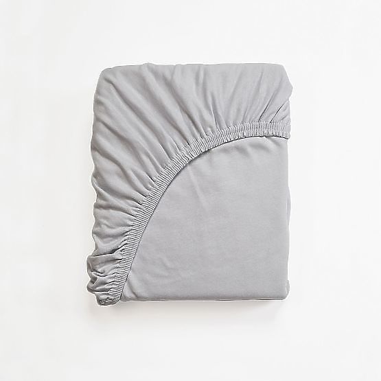 Cotton Fitted Sheet 200x80 cm - Grey