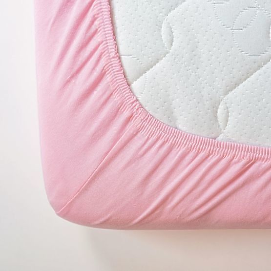 Cotton Fitted Sheet 200x80 cm - Pink