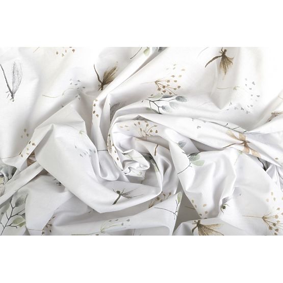 Cotton Fitted Sheet with Elastic - Dragonflies (120x60 cm)