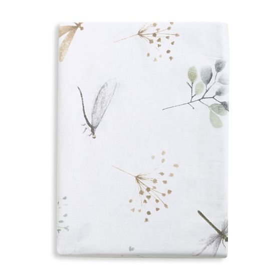 Cotton Fitted Sheet with Elastic - Dragonflies (120x60 cm)