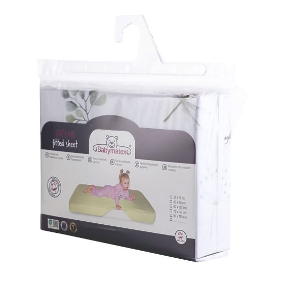 Cotton Fitted Sheet with Elastic - Dragonflies (120x60 cm)