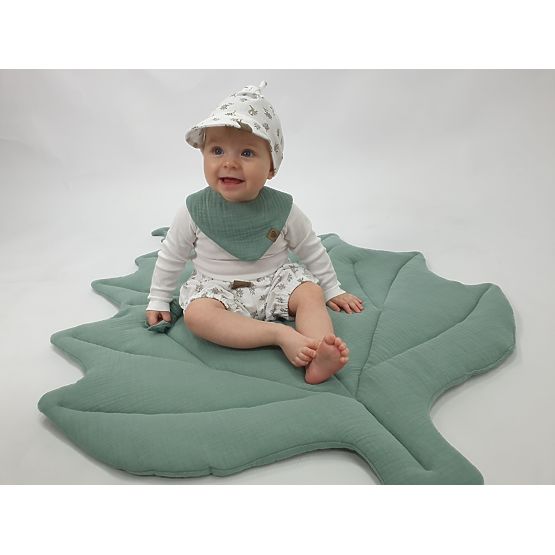 Cotton play mat Leaf - old pink