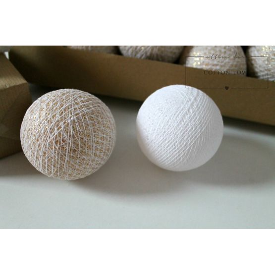 Cotton shining balls gold