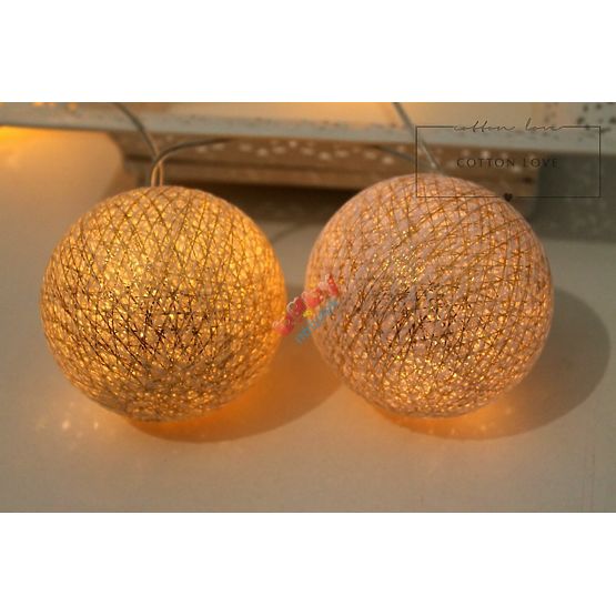 Cotton shining LED balls Cotton Balls - gold
