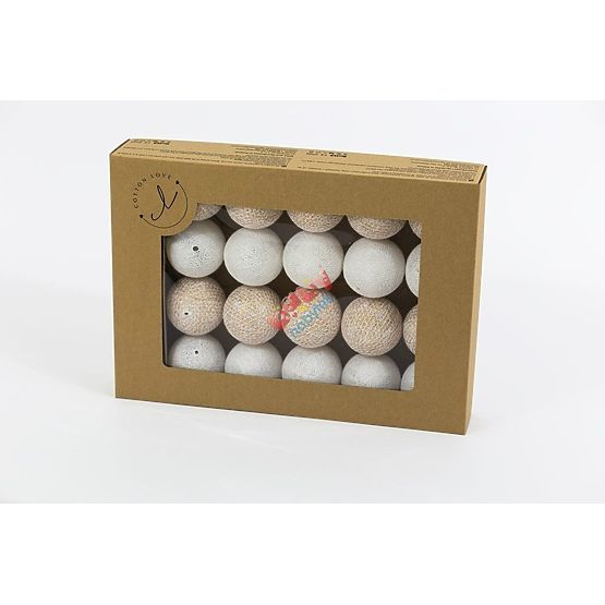 Cotton shining LED balls Cotton Balls - gold