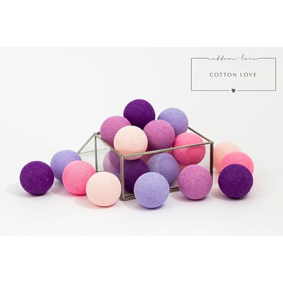 Cotton shining LED balls Cotton Balls - light berry