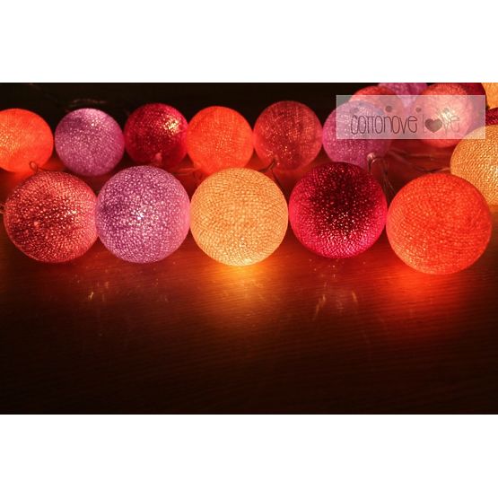 Cotton shining LED balls Cotton Balls - light berry