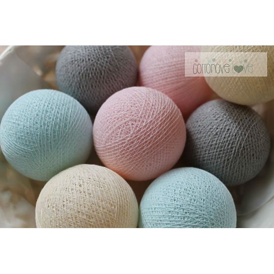 Cotton shining LED balls Cotton Balls - powdery