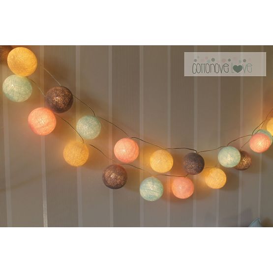 Cotton shining LED balls Cotton Balls - powdery