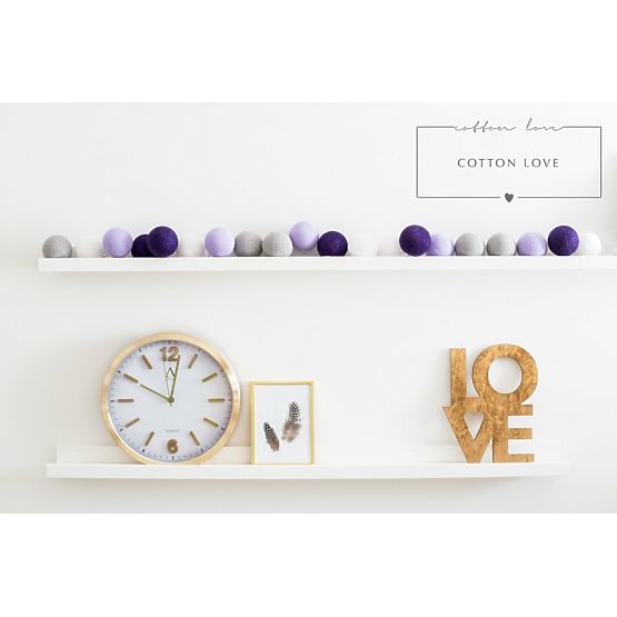 Cotton shining LED balls Cotton Balls - purple