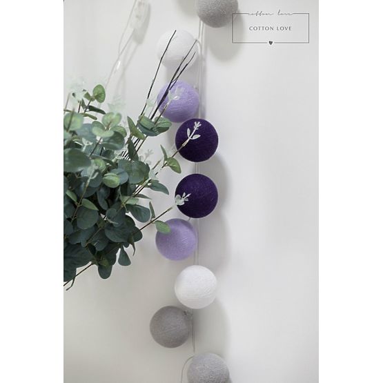 Cotton shining LED balls Cotton Balls - purple