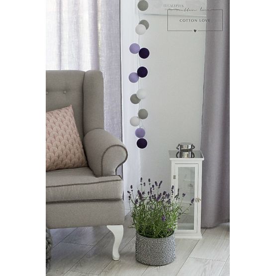 Cotton shining LED balls Cotton Balls - purple