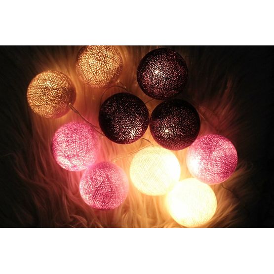 Cotton shining LED balls Cotton Balls - purple