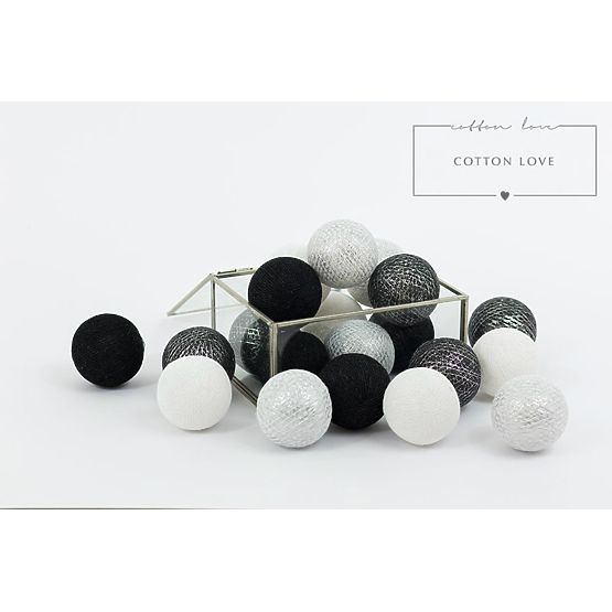 Cotton shining LED balls Cotton Balls - silver