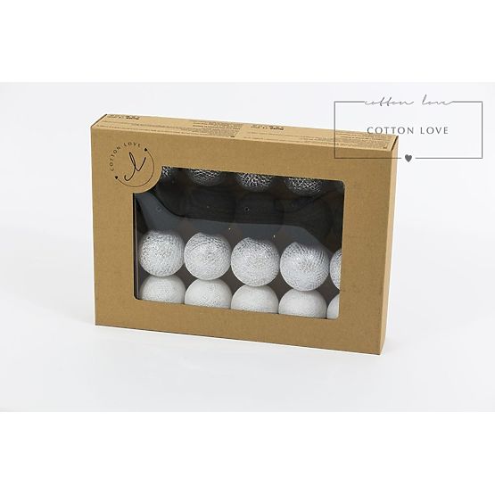 Cotton shining LED balls Cotton Balls - silver