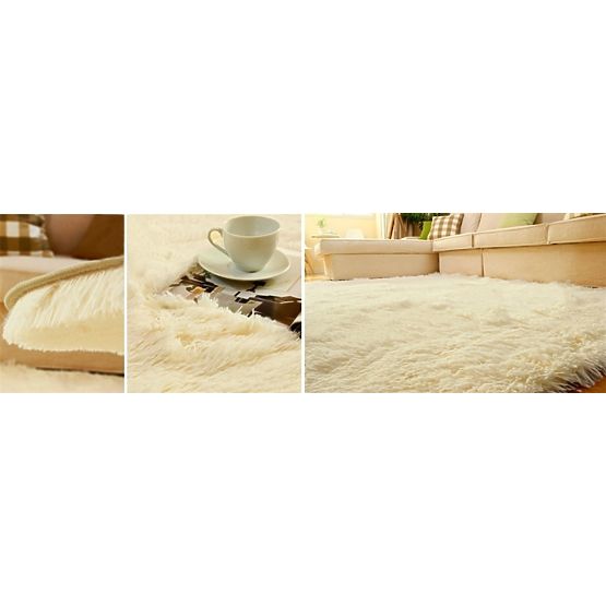 Crème Children's Plush Rug