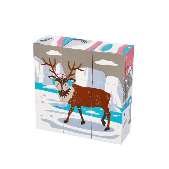 Cube Puzzle Arctic Animals