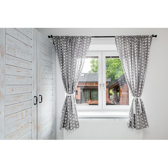Curtains for children grey with white dots 3