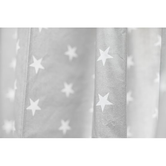 Curtains for children grey with white stars 18