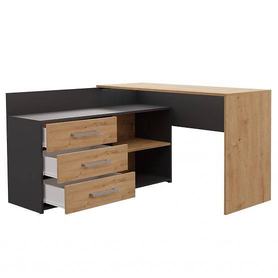 DANY Desk Anthracite Oak Artisan