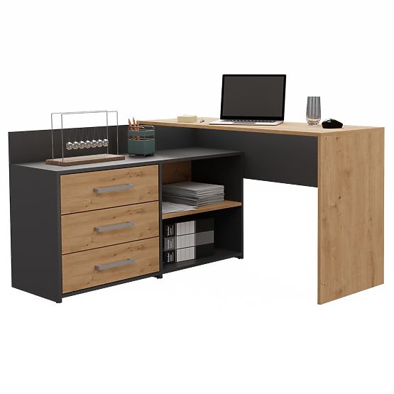 DANY Desk Anthracite Oak Artisan