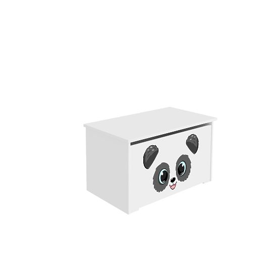 Daria White Toy Chest with Panda Print