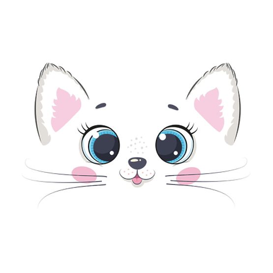 Daria White Toy Chest with Pink Cat Print