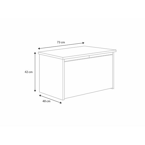 Daria White Toy Chest with Shark Print