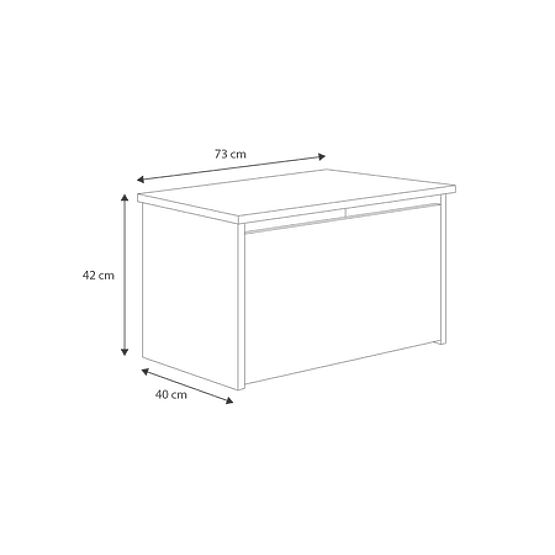 Daria White Toy Chest with Sleeping Princess Print