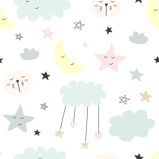 Daria White Toy Chest with Star Print