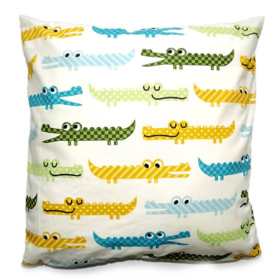 Decorating cover to pillow CROCODILE lime