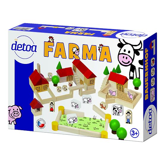 Detoa Wooden Farm Building Set 100 Pieces