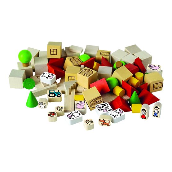 Detoa Wooden Farm Building Set 100 Pieces