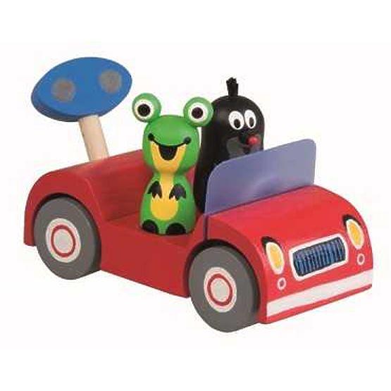 Detoa Wooden Red Car - Little Mole on a Trip