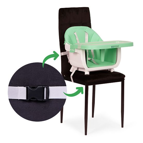Children's High Chair 2-in-1 Green ECOTOYS