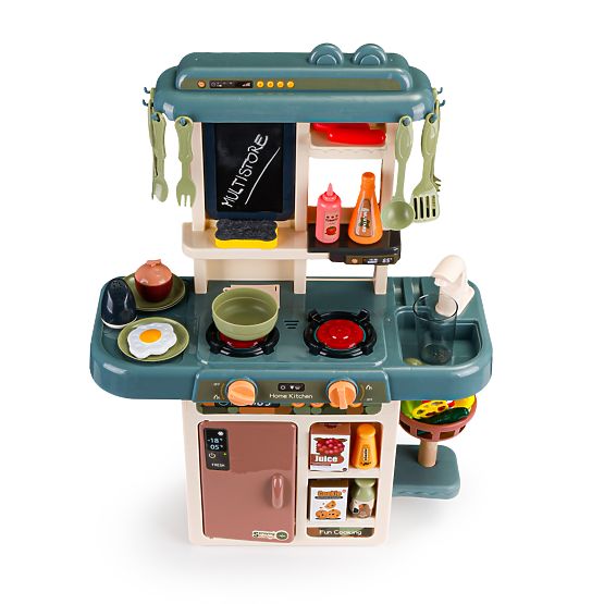 Children's Kitchen with Sounds, LED, Water, Steam Generator, Accessories