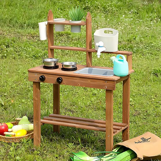 Children's Outdoor Mud Kitchen Made of Fir Wood ECOTOYS