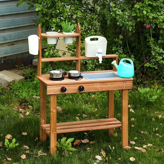 Children's Outdoor Mud Kitchen Made of Fir Wood ECOTOYS