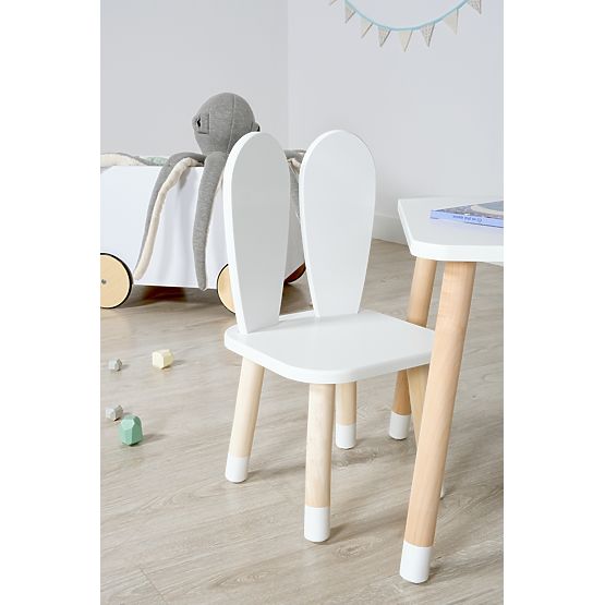 Children's Table with Chairs - Ears - White