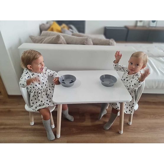 Children's Table with Chairs - Ears - White