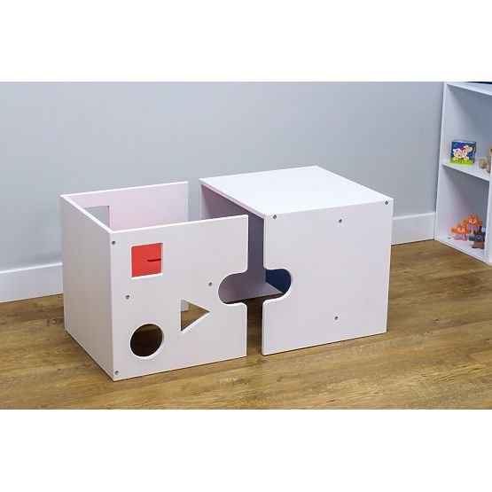 Children's Table with Chair Cube - White