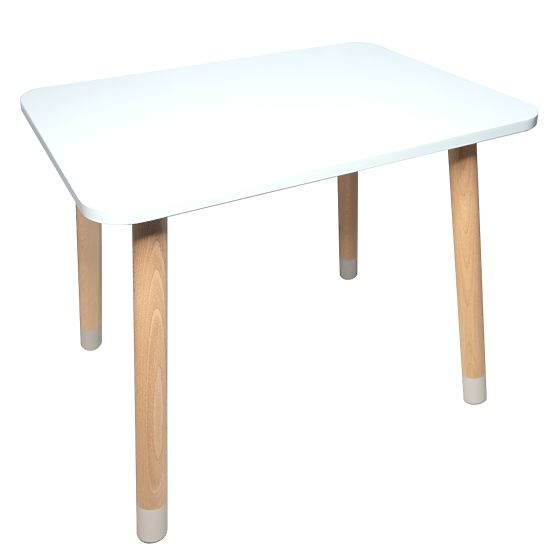Children's Table with Chairs - Crown - White