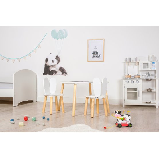 Ourbaby - Children's table and chairs with rabbit ears