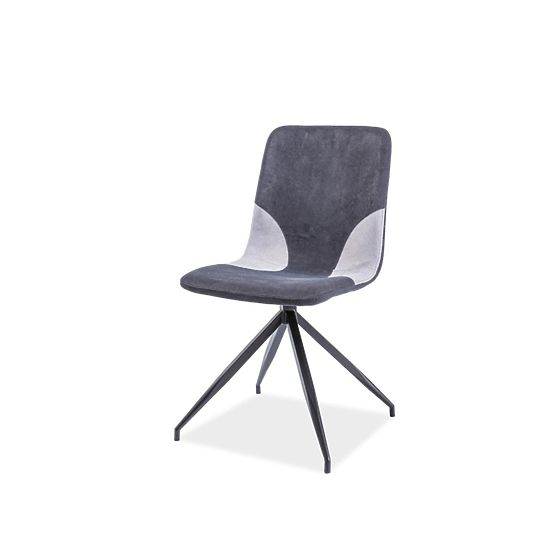 Dining chair ENRICO graphite/ light grey