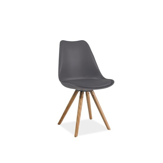 Dining chair ERIK beech/ grey