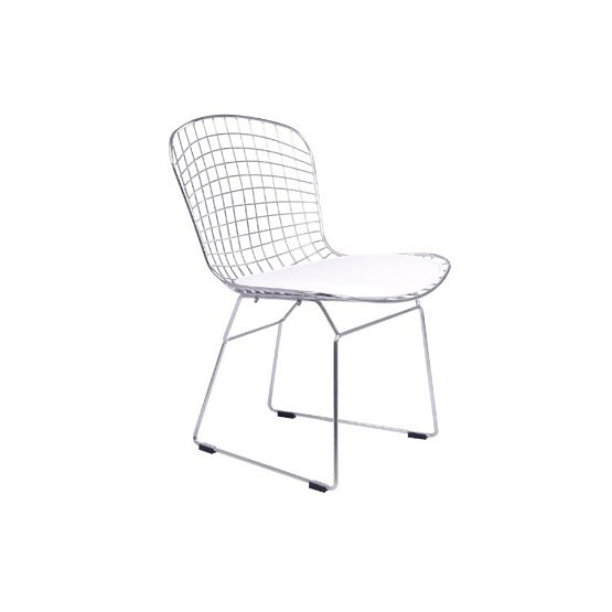 Dining chair FINO chrome / white