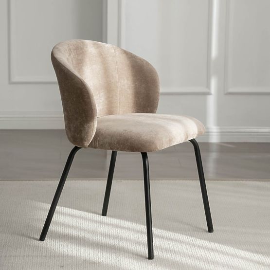 Dining Chair Larisa, Brown/Black Legs