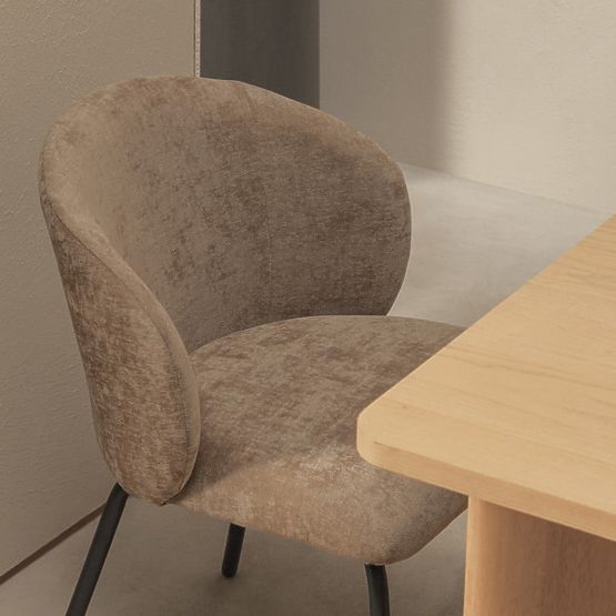 Dining Chair Larisa, Brown/Black Legs