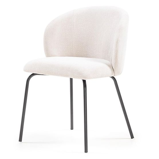 Dining Chair Larisa, Light Beige/Black Legs