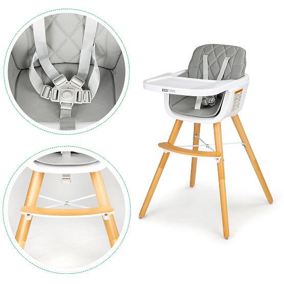 Dining chair Olivia 2in1 - gray